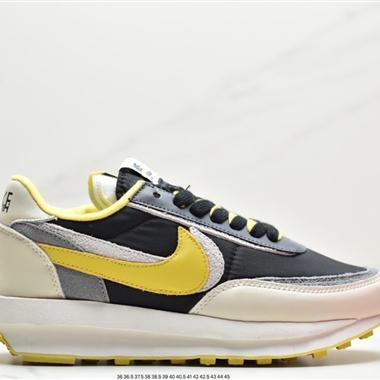 Undercover x Sacai × Nike LDWaffle 三方聯名走秀款解構雙底雙勾雙鞋舌華夫複古慢跑鞋 