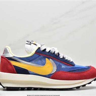 Fragment Design x Sacai x Nike LDWaffle  華夫 藤原浩 閃電聯名重疊設計前衛華夫變形休閑慢跑鞋