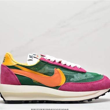 Fragment Design x Sacai x Nike LDWaffle  華夫 藤原浩 閃電聯名重疊設計前衛華夫變形休閑慢跑鞋