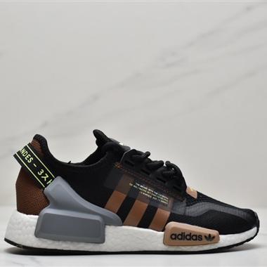 Adidas  NMD_R1 V2 Boost 爆米花超彈中底 針織網面休閑運動跑鞋