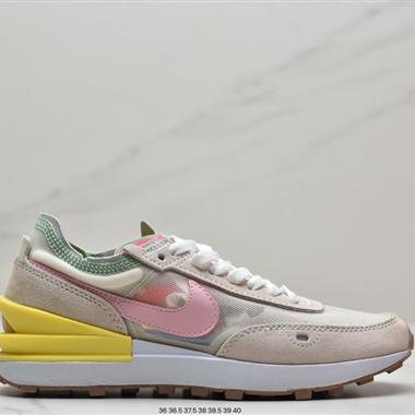 Nike Waffle One"Milk Hyper Crimson"華夫一代系列華夫複古休閑運動慢跑鞋