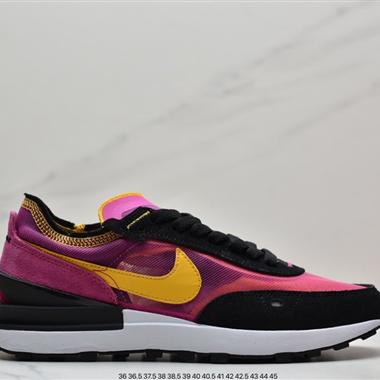 Nike Waffle One"Milk Hyper Crimson"華夫一代系列華夫複古休閑運動慢跑鞋