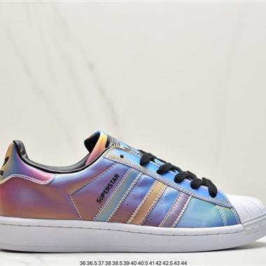 Adidas三葉草 Originals Superstar"White/Black/Gold"貝殼頭經典百搭休閑運動板鞋