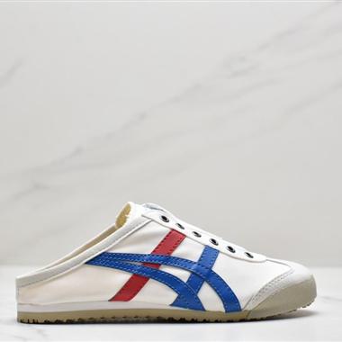  ASICS 亞瑟士 MEXICO 66 SLIP-ON帆布複古時尚 舒適透氣 耐磨防滑 休閑拖鞋 