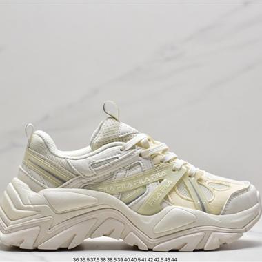 FILA electrove 2老爹鞋增高春季新款休閑鞋時尚運動鞋 魚骨 魚刺2代 
