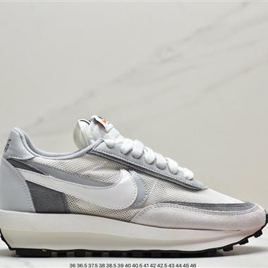Undercover x Sacai × Nike LDWaffle 三方聯名走秀款解構雙底雙勾雙鞋舌華夫複古慢跑鞋