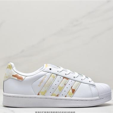 Adidas三葉草 Originals Superstar"White/Black/Gold"貝殼頭經典百搭休閑運動板鞋