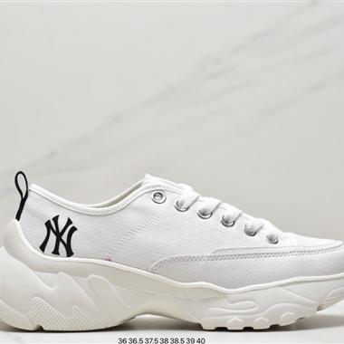 MLB Big Ball Chunky Lite Canvas Low厚底老爹系列低幫帆布輕量休閑運動慢跑鞋