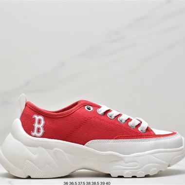 MLB Big Ball Chunky Lite Canvas Low厚底老爹系列低幫帆布輕量休閑運動慢跑鞋