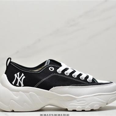 MLB Big Ball Chunky Lite Canvas Low厚底老爹系列低幫帆布輕量休閑運動慢跑鞋