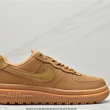 Nike Air Force 1 Low Luxe"Black/Gum"?空軍一號防滑厚底低幫百搭休閑運動板鞋