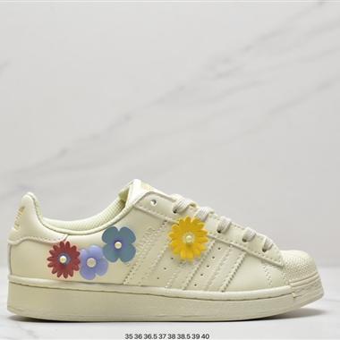 Adidas 三葉草 Originals Superstar"White/Black/Gold"貝殼頭經典百搭休閑運動板鞋