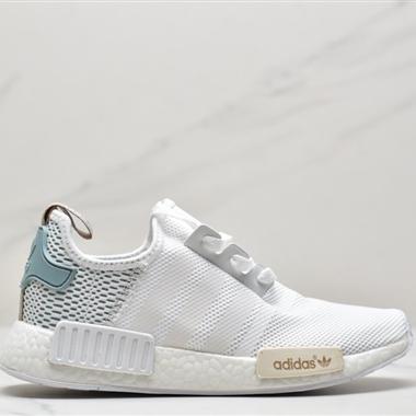 Adidas NMD RUNNER PK 爆米花超彈中底 針織網面休閑運動跑鞋