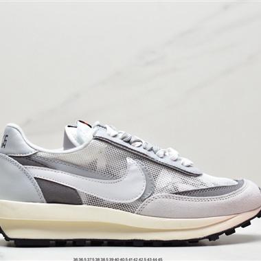 Fragment Design x Sacai x Nike LDWaffle  華夫 藤原浩 閃電聯名重疊設計前衛華夫變形休閑慢跑鞋