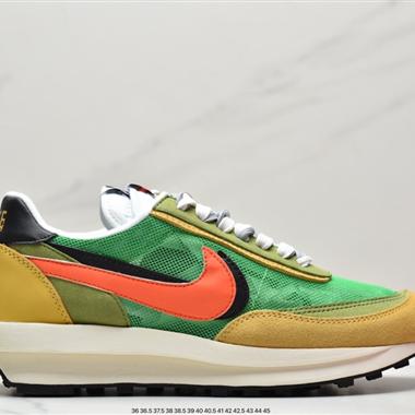 Fragment Design x Sacai x Nike LDWaffle  華夫 藤原浩 閃電聯名重疊設計前衛華夫變形休閑慢跑鞋