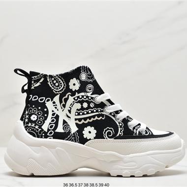  MLB Big Ball Chunky Canvas Low 復古厚底老爹風低幫百搭休閑運動慢跑鞋