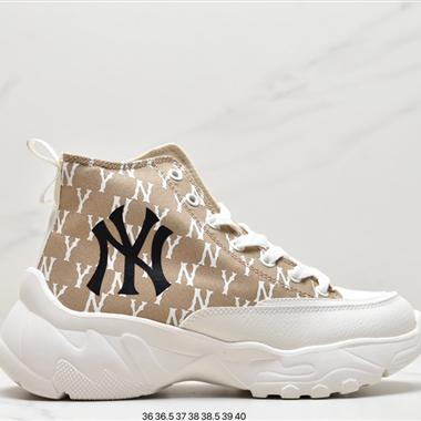  MLB Big Ball Chunky Canvas Low 復古厚底老爹風低幫百搭休閑運動慢跑鞋