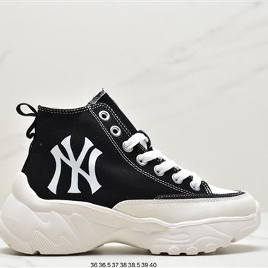  MLB Big Ball Chunky Canvas Low 復古厚底老爹風低幫百搭休閑運動慢跑鞋