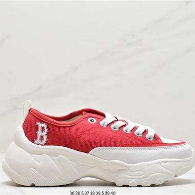  MLB Big Ball Chunky Canvas Low 復古厚底老爹風低幫百搭休閑運動慢跑鞋