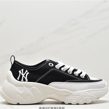  MLB Big Ball Chunky Canvas Low 復古厚底老爹風低幫百搭休閑運動慢跑鞋