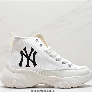  MLB Big Ball Chunky Canvas Low 復古厚底老爹風低幫百搭休閑運動慢跑鞋
