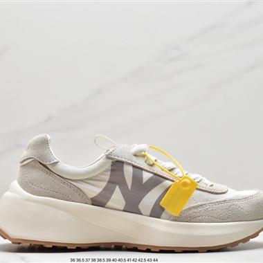MLB CHUNKY JOGGER 增高復古NY大標 麂皮厚底老爹鞋