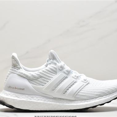 Adidas Ultra Boost UB 4.0 系列 全掌爆米花針織黑條紋 透氣跑步鞋