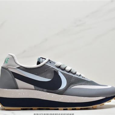 Fragment Design x Sacai x Nike LDWaffle  華夫閃電聯名重疊設計前衛華夫變形休閑慢跑鞋