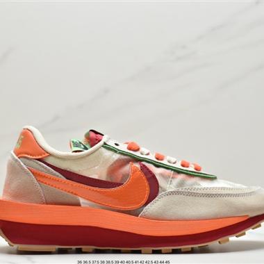 Fragment Design x Sacai x Nike LDWaffle  華夫閃電聯名重疊設計前衛華夫變形休閑慢跑鞋