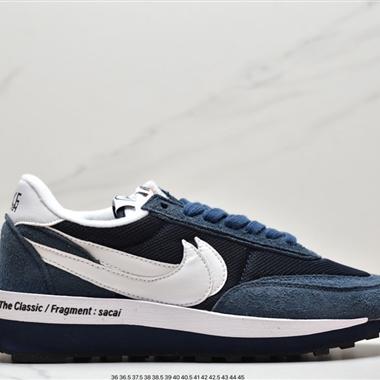 Fragment Design x Sacai x Nike LDWaffle  華夫閃電聯名重疊設計前衛華夫變形休閑慢跑鞋