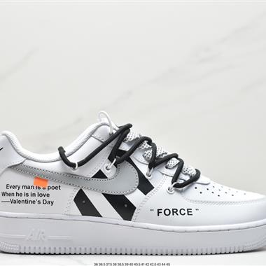 Off-White? x Nike Air Force 1'07 Low"White/Black"空軍一號低幫經典百搭休閑運動板鞋