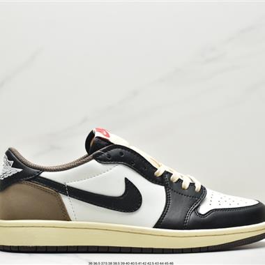 fragment design x Travis Scott x Nike Air Jordan 1 Low OG SP"Black/Green Toe"AJ1