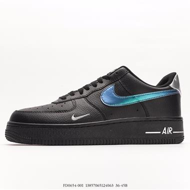 Nike Air Force 1』07 LowBlack Blue Lightning空軍一號經典低幫百搭休閑運動板鞋