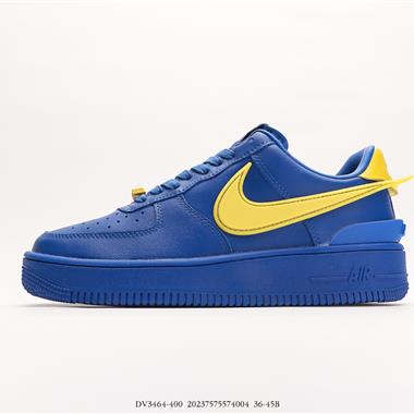 AMBUSH x Nike Air Force 1 LowBlueYellow空軍一號寬底版系列低幫百搭休閑運動板鞋