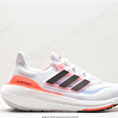 Adidas ULTRABOOST LIGHT輕彈系列低幫襪套式針織透氣緩震休閑運動慢跑鞋