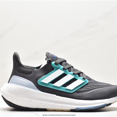 Adidas ULTRABOOST LIGHT輕彈系列低幫襪套式針織透氣緩震休閑運動慢跑鞋