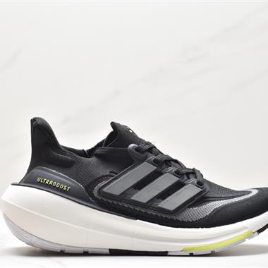 Adidas ULTRABOOST LIGHT輕彈系列低幫襪套式針織透氣緩震休閑運動慢跑鞋