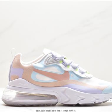 Nike Air Max 270 React QP 」White/Light Blue「270瑞亞賽車系列後半掌氣墊百搭運動慢跑鞋 