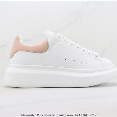 Alexander McQueen sole sneakers低幫時裝厚底休閑運動小白鞋 