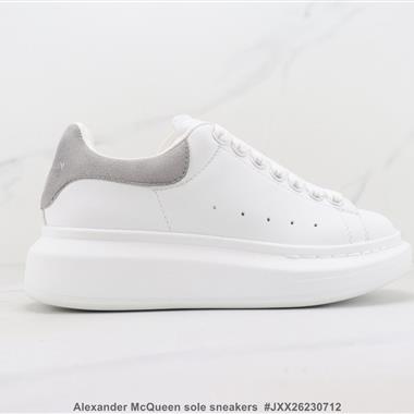 Alexander McQueen sole sneakers低幫時裝厚底休閑運動小白鞋 