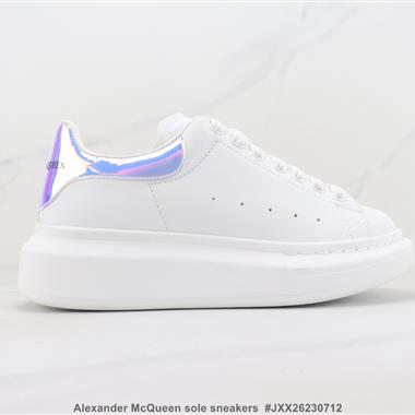 Alexander McQueen sole sneakers低幫時裝厚底休閑運動小白鞋 