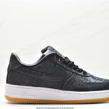 Fragment Design x Nike Air Force 1 JT PremiumGame Black 空軍一號經典低幫百搭休閑運動板鞋