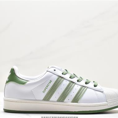 Adidas 三葉草 Originals Superstar」Sail/Green/Lace「
