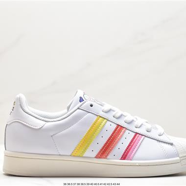 Adidas三葉草 Originals Superstar」Sail/Green/Lace「貝殼頭系列低幫經典百搭休閑運動板鞋