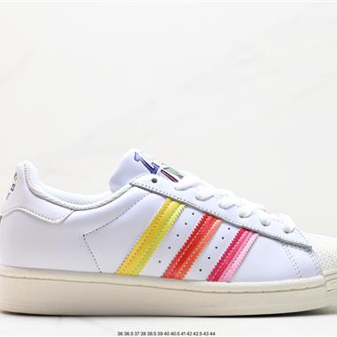 Adidas 三葉草 Originals Superstar Pride RM貝殼頭系列低幫經典百搭休閑運動板鞋