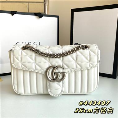 GUCCI   2023新款女生時尚休閒包 尺寸：26-15-7CM