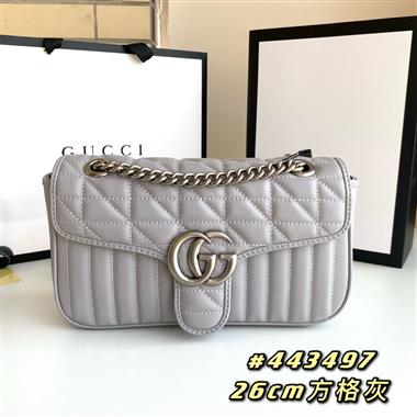 GUCCI   2023新款女生時尚休閒包 尺寸：26-15-7CM