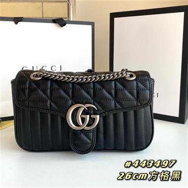 GUCCI   2023新款女生時尚休閒包 尺寸：26-15-7CM