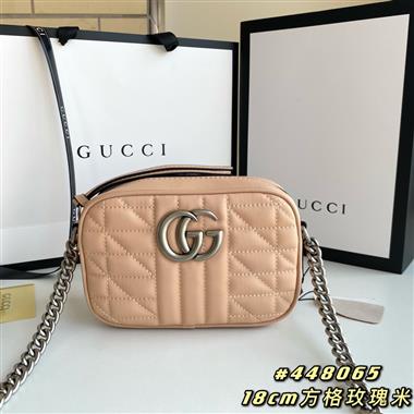 GUCCI   2023新款女生時尚休閒包 尺寸：18-12-6CM