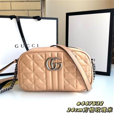 GUCCI   2023新款女生時尚休閒包 尺寸：24-13-7CM